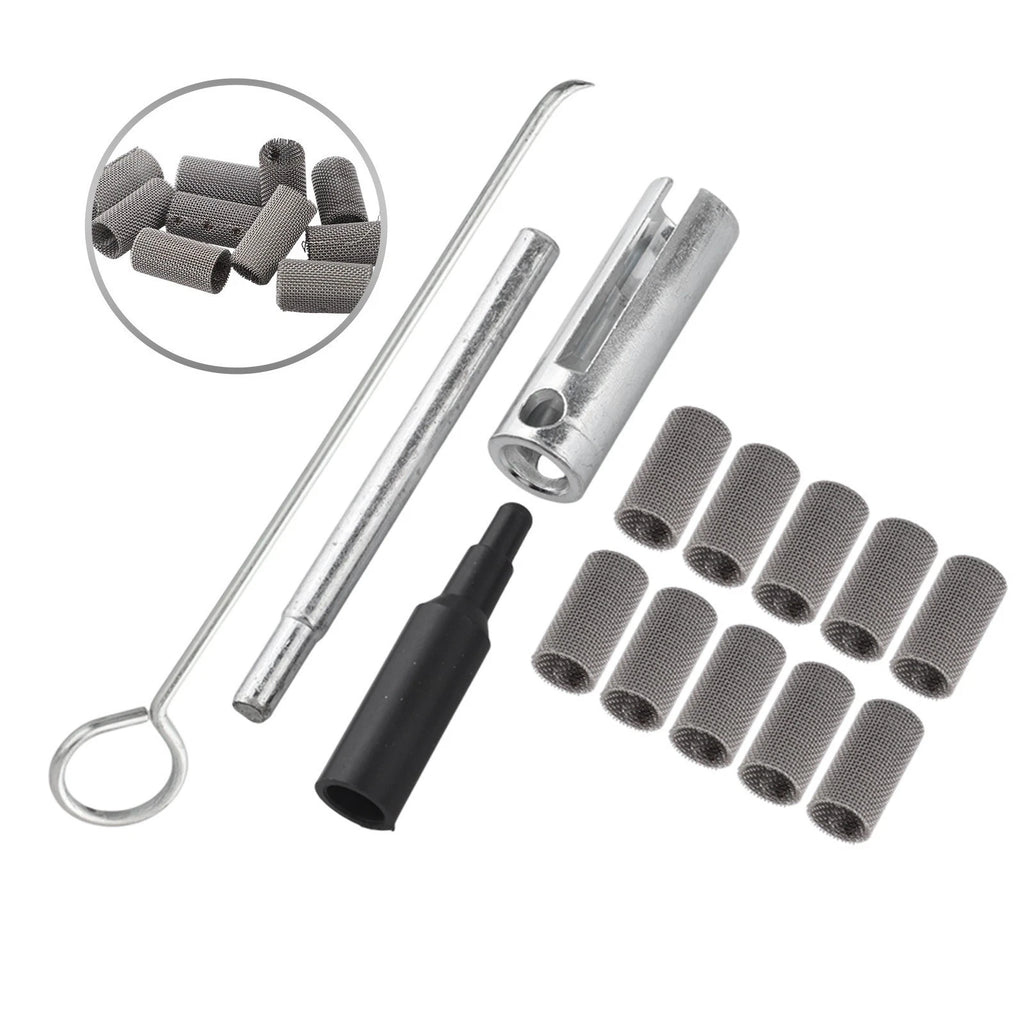 14pcs Stainless Steel Glow Burner Strainers Tool Set for Diesel Use
