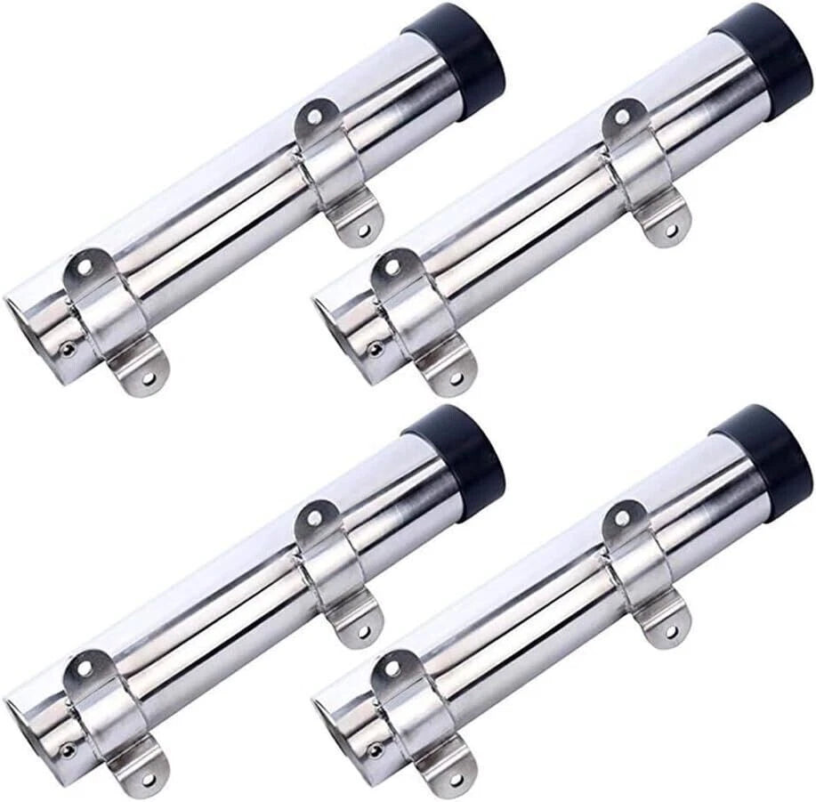 Set of 4 Stainless Steel Fishing Rod Holder Brackets for Boat Transom