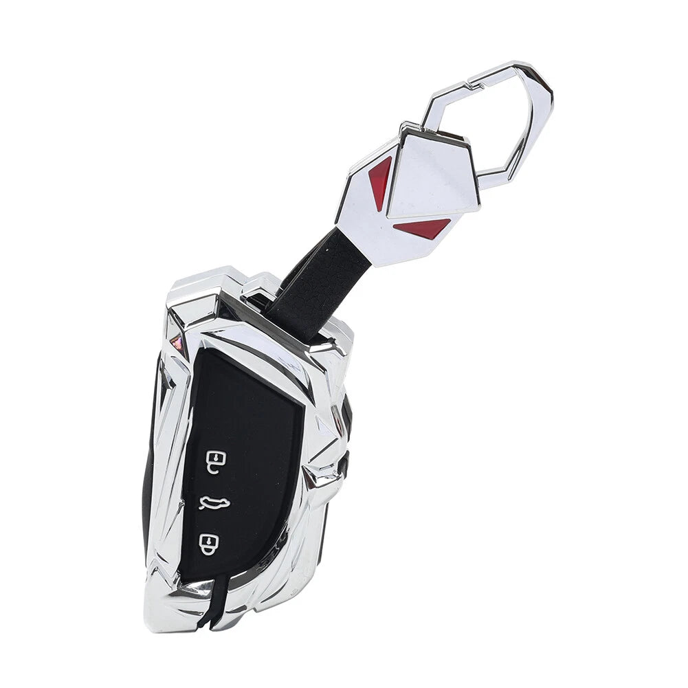 1x Silver 3 Button Key Shell Cover Fob For VW Passat Variant 2024-2025