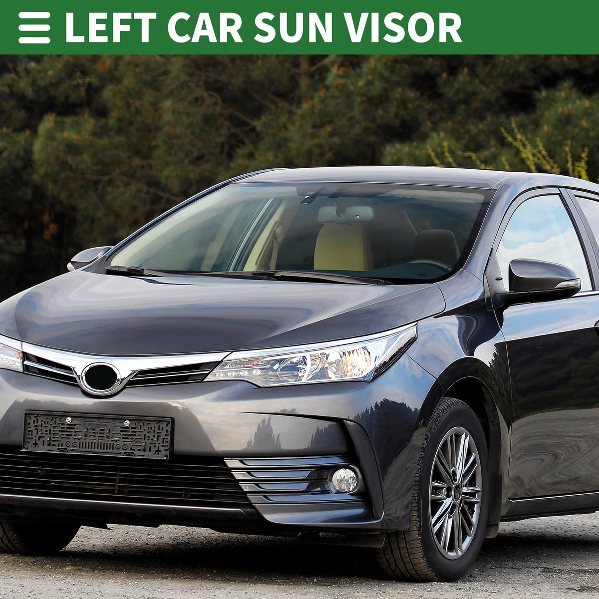 Left Sun Visor with Mirror Replacement for Toyota Corolla (2009–2013)