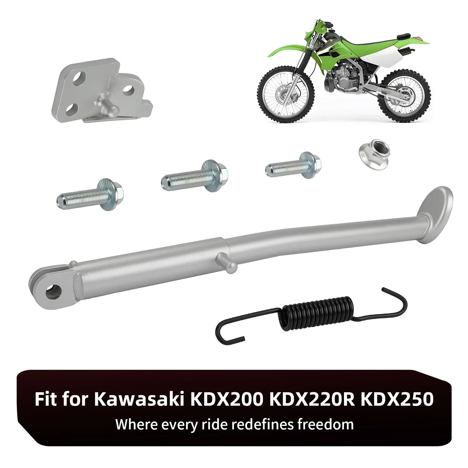 Kick Side Stand Kit for Kawasaki KDX200 KDX220R KDX250 (1991–2006) 34024-1279