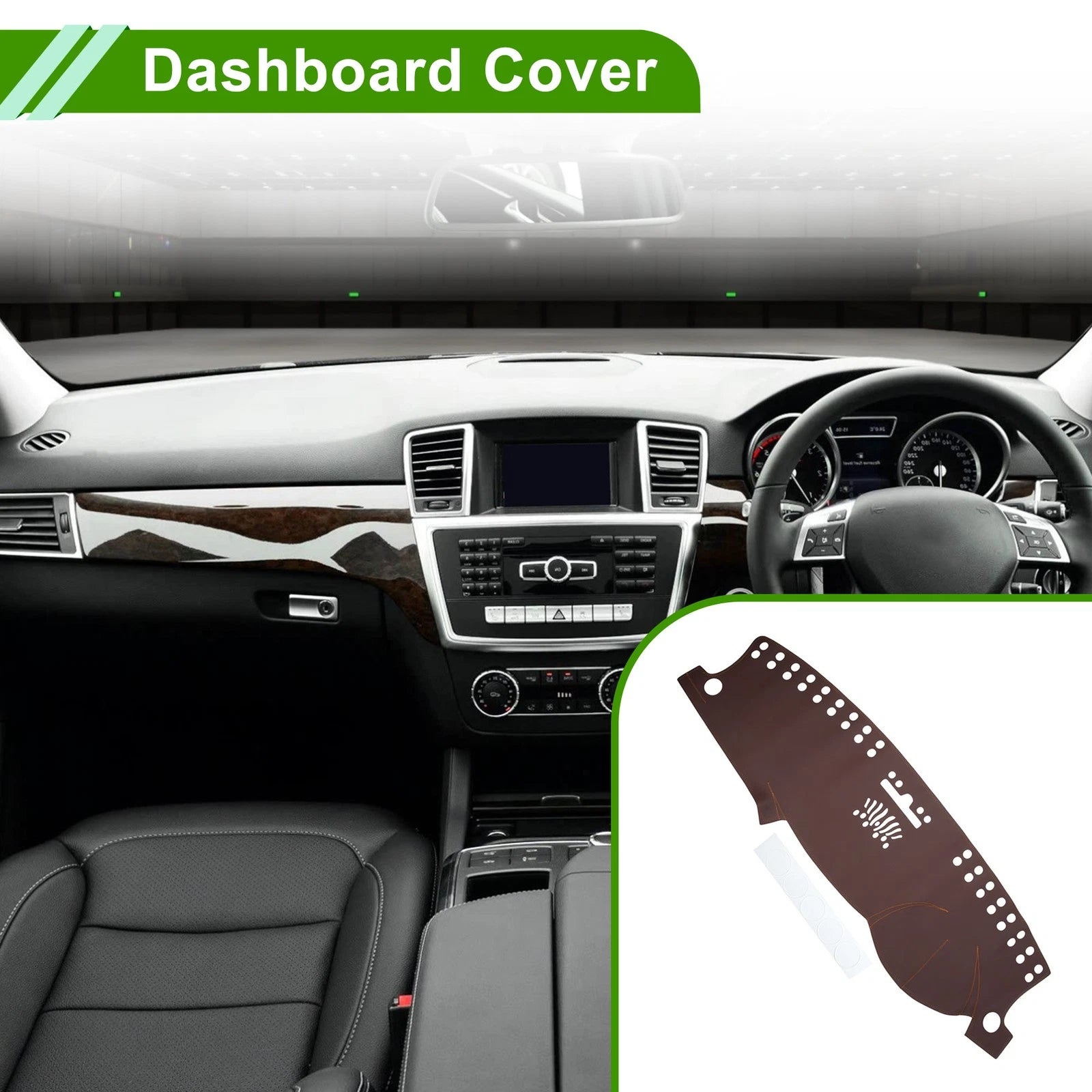 Dashboard Cover Mat for Mercedes-Benz ML-Class 2014 Dash Cover Brown