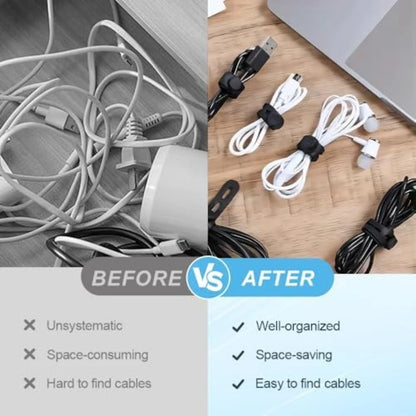 Set of 4 Silicone Cable Organizers for Efficient Cord Management 13CM Length