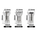 3pcs Router Bit Collet Chuck for Molding Machine (6, 6, 35, 8mm)