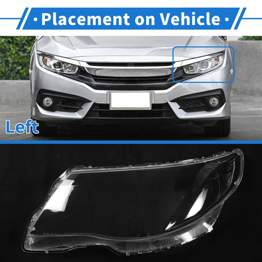 Headlight Lens Cover Front Left Replacement for Subaru Forester (2009–2012)