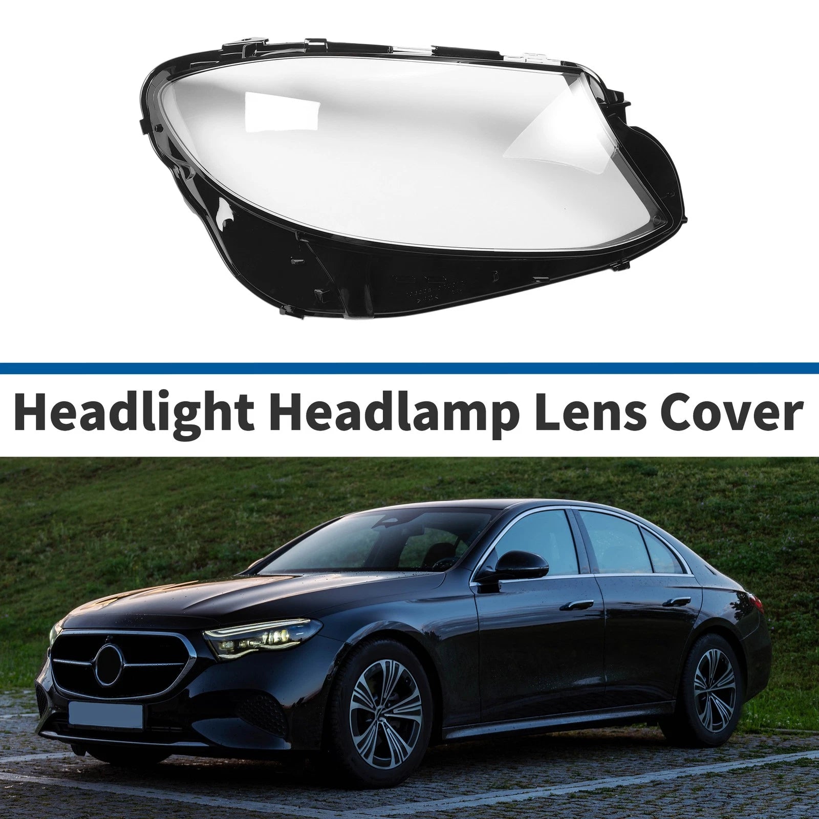 Headlight Lens Cover Front Right OEM for Mercedes-Benz E-Class (2016–2021)