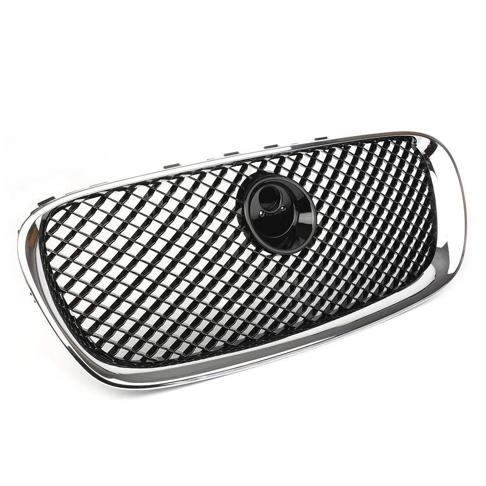 Front Bumper Upper Grille for Jaguar XF (2008–2011) Chrome Black