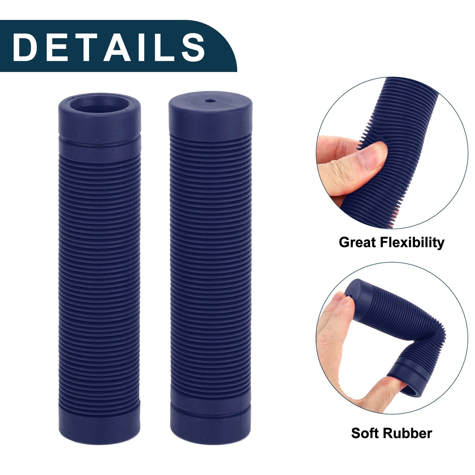 Bike Handlebar Grip Cover 125mm Lightweight End Grip Protector 1 Pair