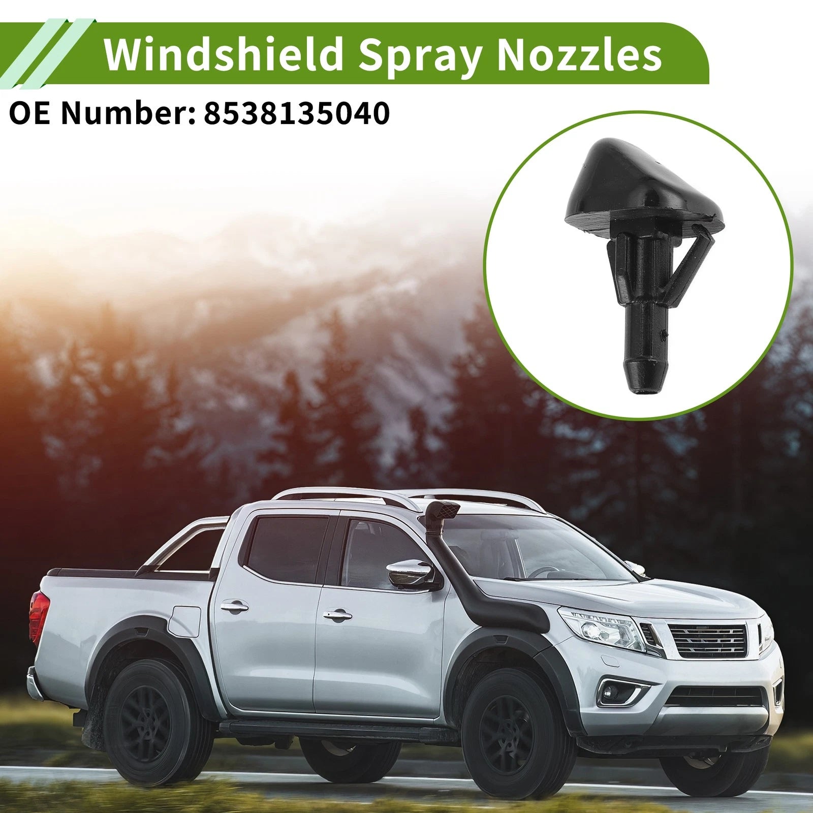 Windshield Washer Nozzle with Hose Connector for Toyota (2010–2018)