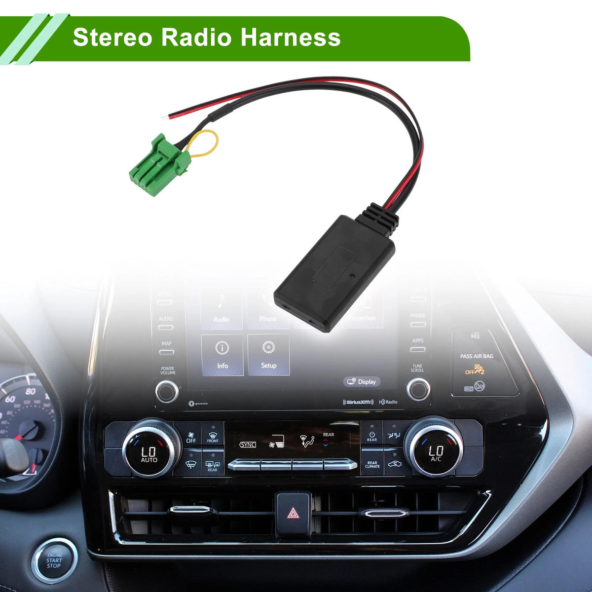Bluetooth Stereo Radio Harness AUX Adapter Music Cable for Acura RDX (2013–2020)