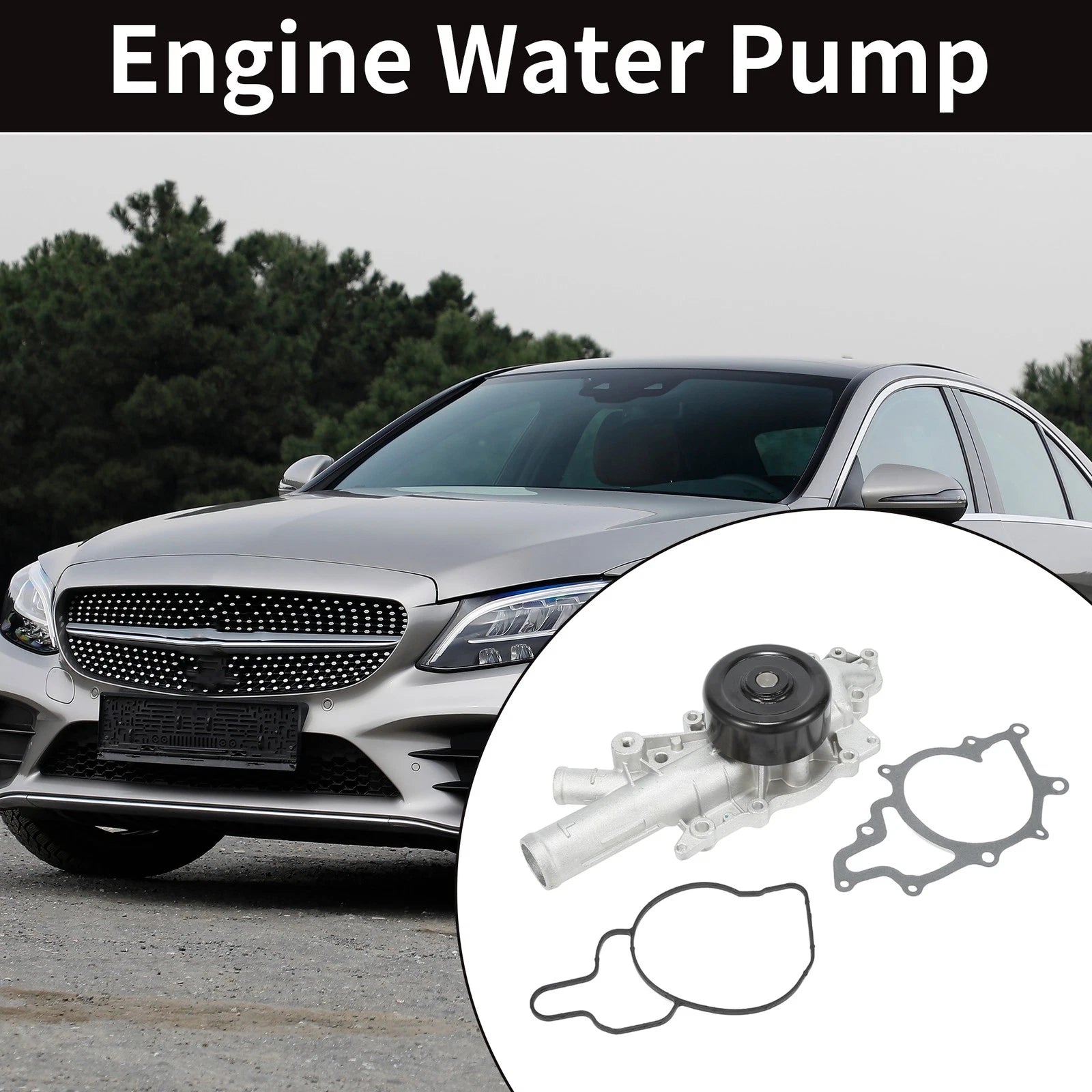 Water Pump Replacement with Gasket for Mercedes-Benz C-Class (2007–2008)