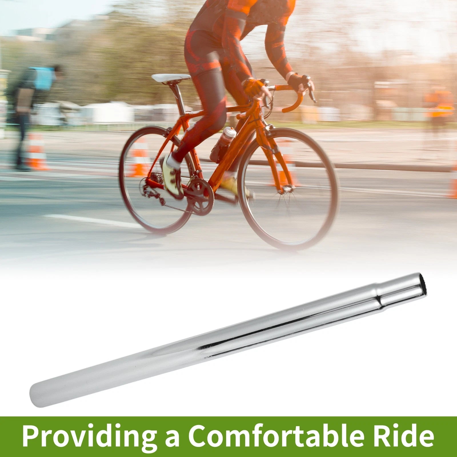 Seat Post Hardware 25.4x400mm Durable Replacement for Bike Saddle Tube
