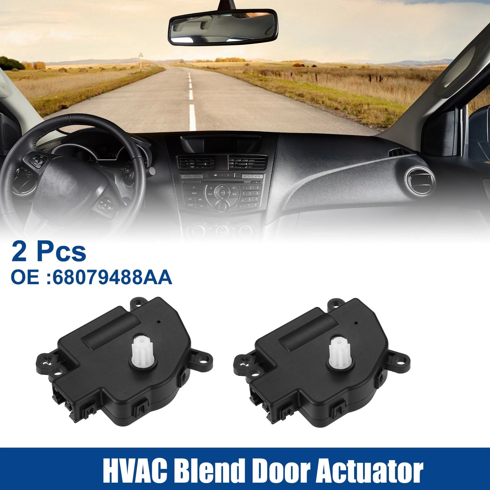 2PCS HVAC Blend Door Actuator Replacement for Dodge Durango (2011–2013)