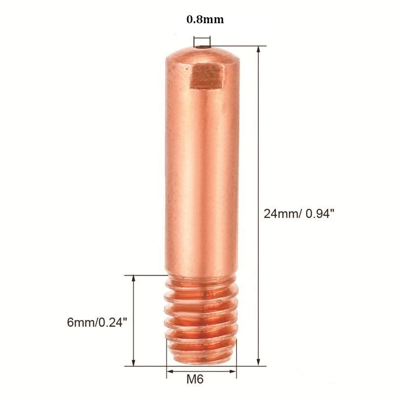 10pcs Mig Welding Contact Tips for Welder Flux Cored