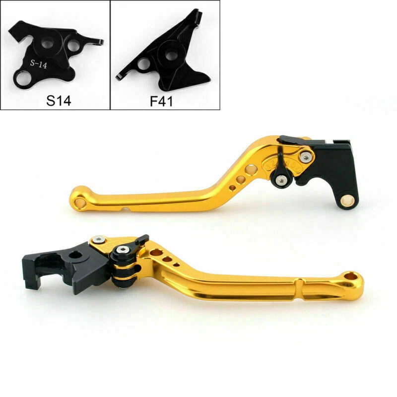 Long Brake Clutch Levers for Suzuki Hayabusa GSXR1300 (2008–2014) Gold T9