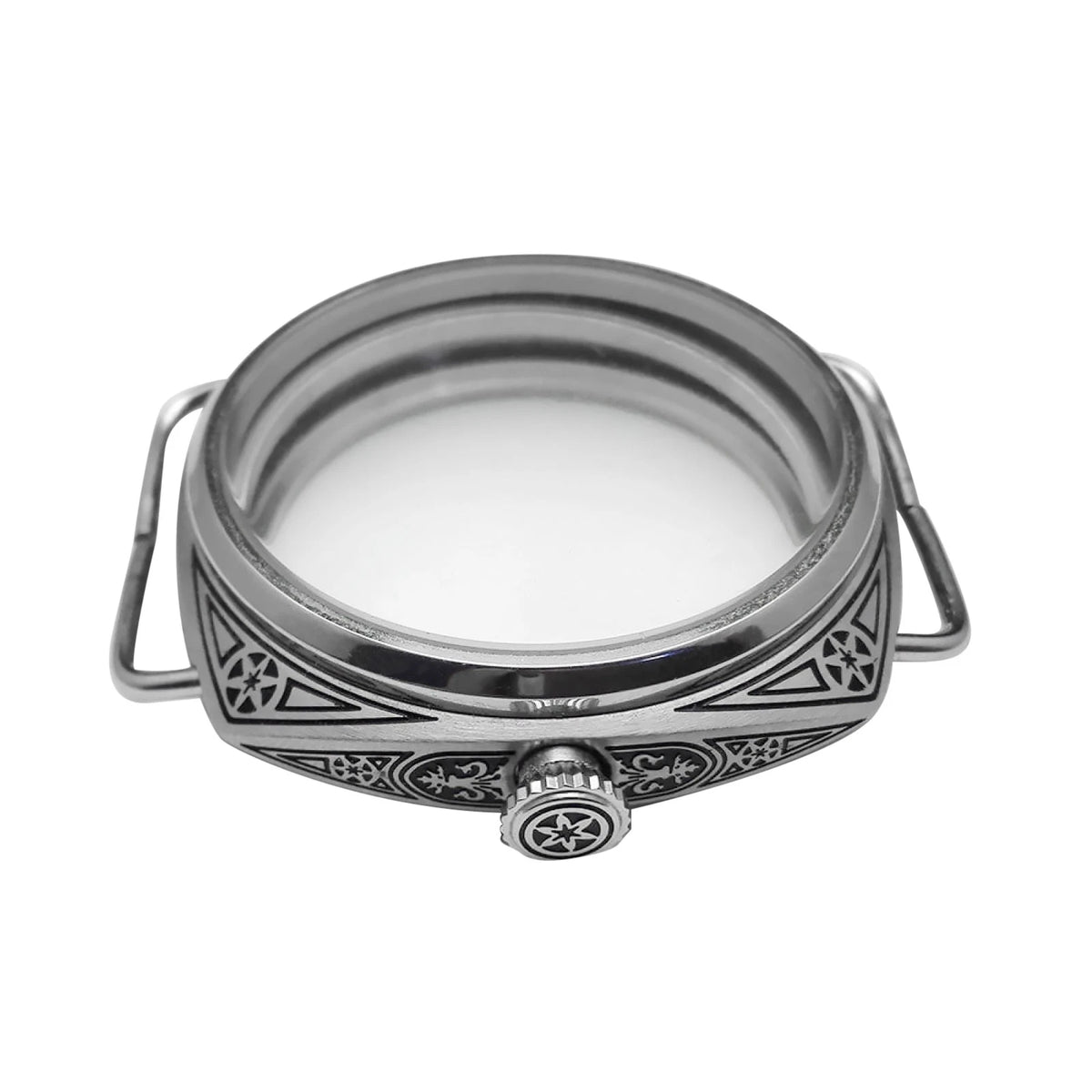 Watch Case Movement for ETA 6497 6498 (47mm, Stainless, Black Pattern)