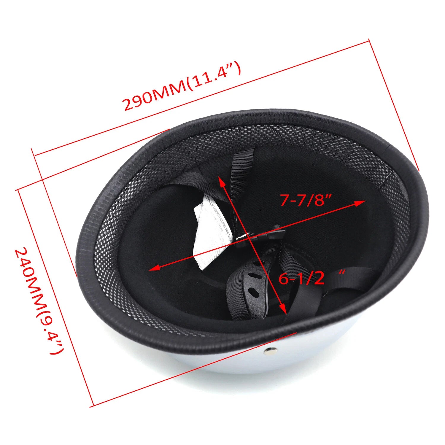 Silver DOT Half Face Helmet for Motorcycle (XL)
