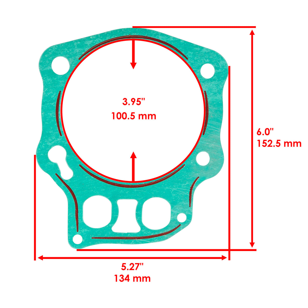 Cylinder Head and Base Gasket Kit Replacement for Honda TRX500TM (2005–2006)
