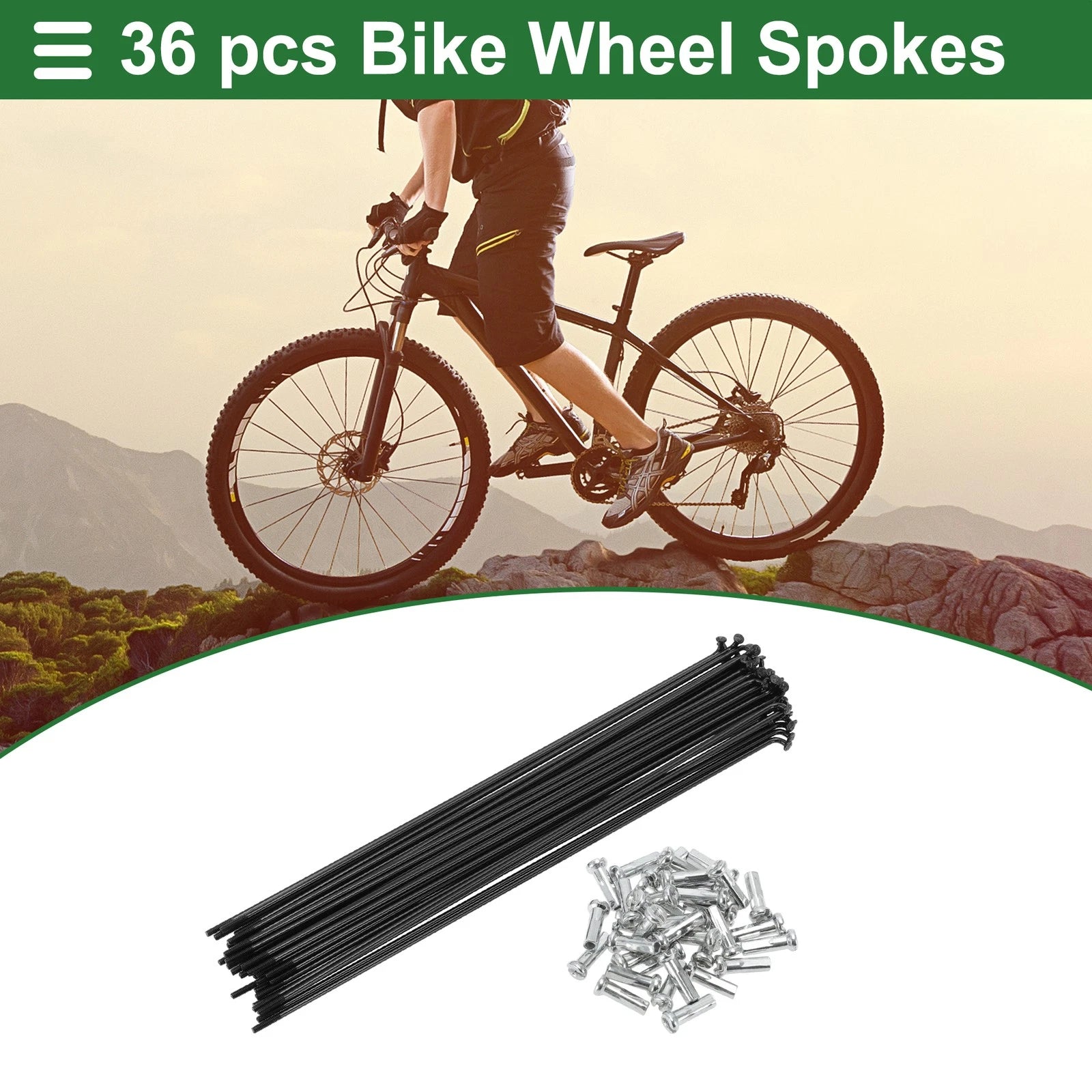 Bicycle Spoke Nipples Replacement Set 193mm Carbon Steel for Universal Use