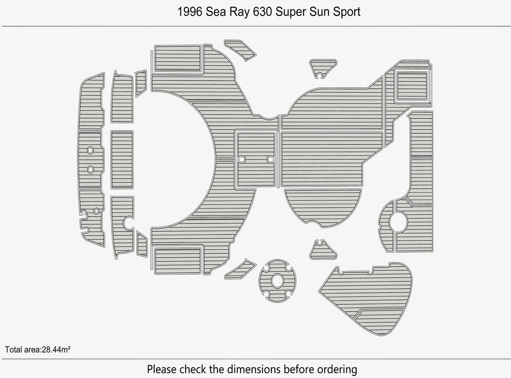 EVA Pad Flooring Mat for SeaRay 630 Super Sun Sport (1996)
