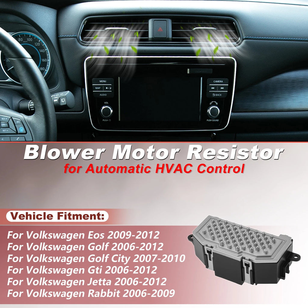 Blower Motor Resistor for Volkswagen Eos (2009–2012) 3C0907521G/3C0907521D