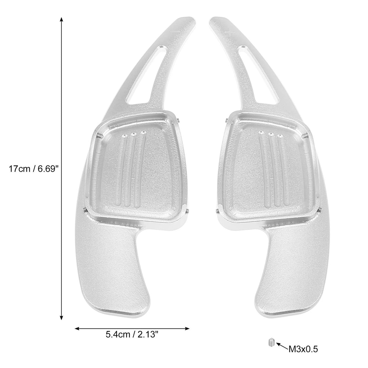 Steering Wheel Shift Paddle Pair Silver Tone for Audi A3 A4L A5 A8 S3 S5 Q5 (2008–2022)