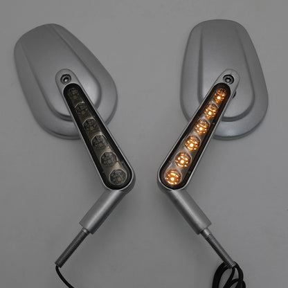 Left Right Mirror with LED Stem for Harley Davidson Road King/Road Glide Ultra