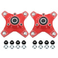 2 Front Red Wheel Hubs & Flange Lug Nuts for Honda Sportrax 250 (2001–2008)