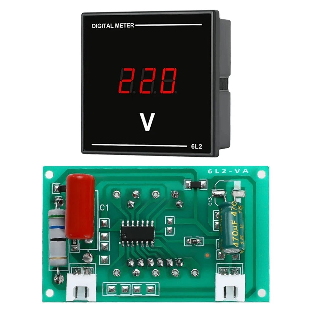 Digital LED Ammeter for AC Voltage Display Meter (50-500V)