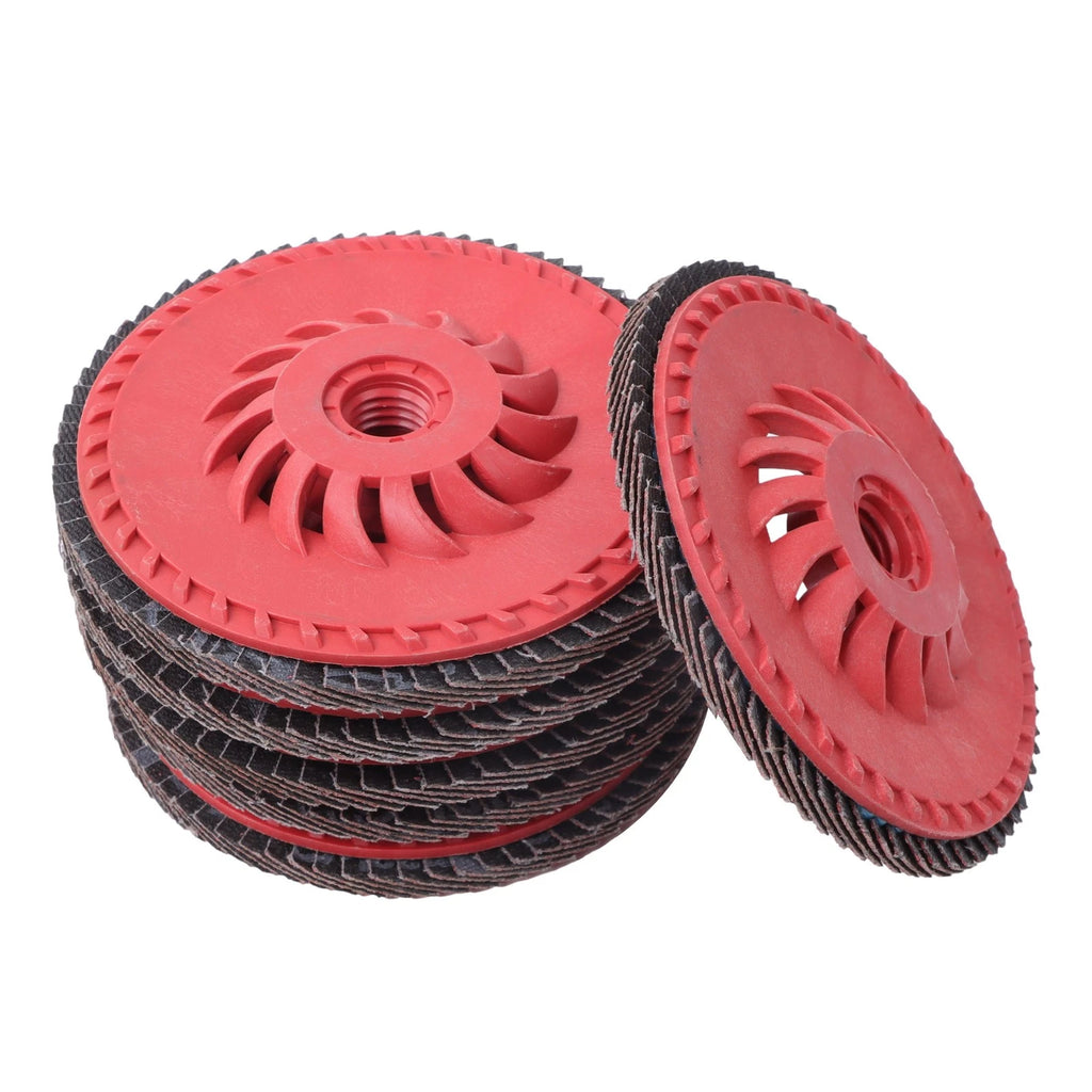 10 PCS 4-1/2" x 7/8" 80 Grit Type 29 Ceramic Flap Sanding Discs