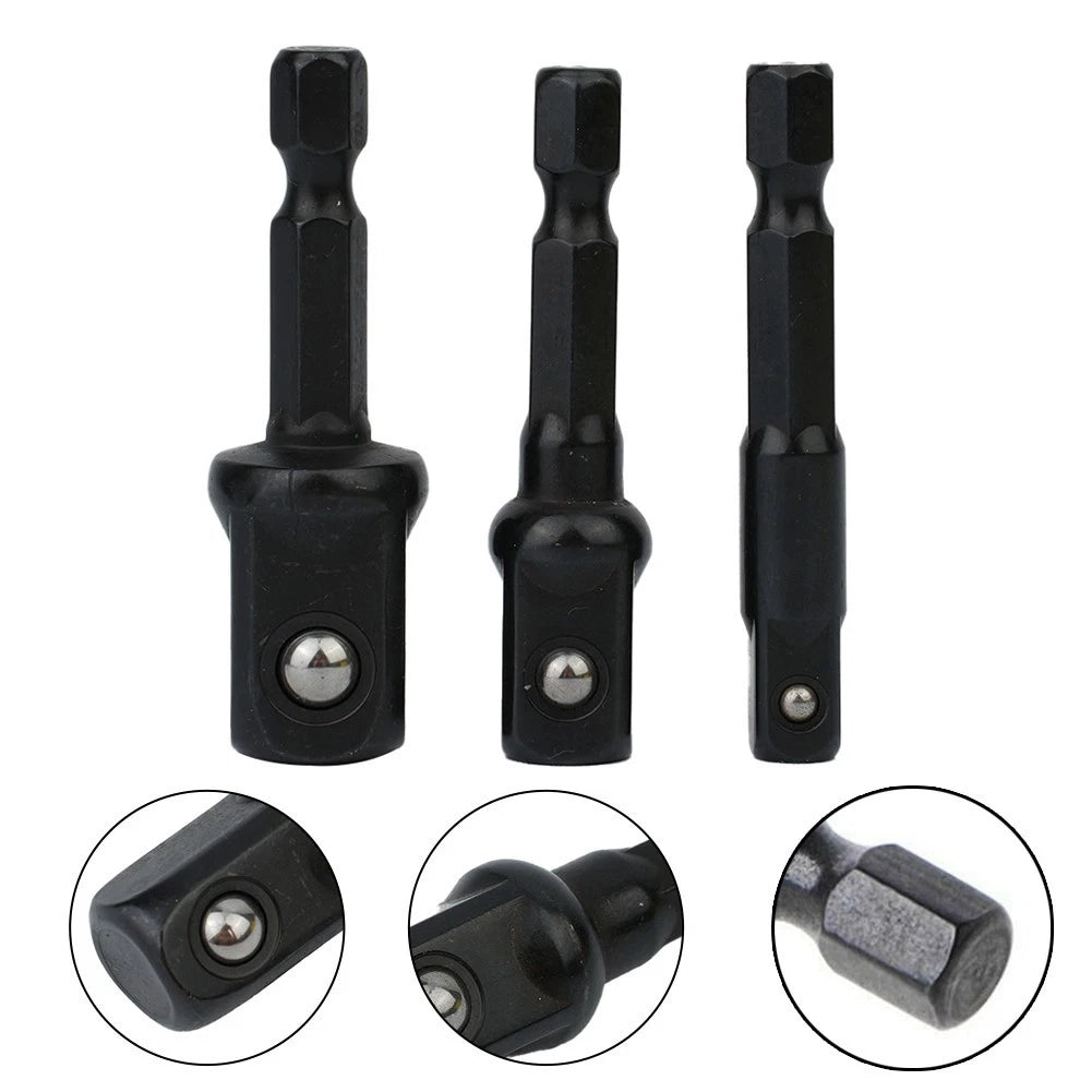 3-Piece Nut Driver Socket Set for Electric Screwdriver