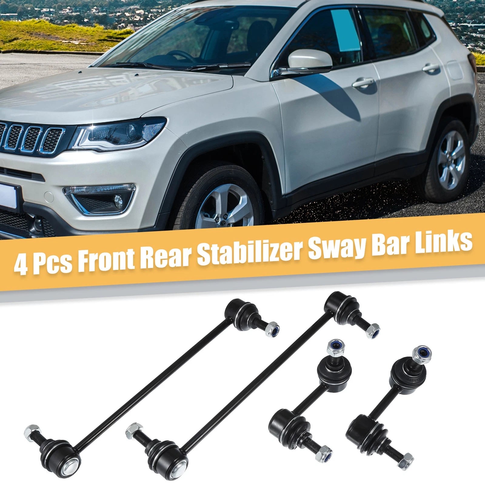 4 Pcs Front Rear Sway Bar Links Replacement for Chrysler Sebring (2007–2008)