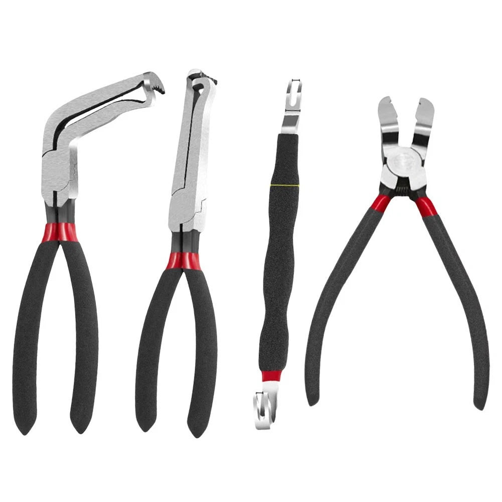 4-Piece Automotive Electrical Tool Set with Pliers for Various Access Angles
