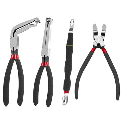 4-Piece Automotive Electrical Tool Set with Pliers for Various Access Angles