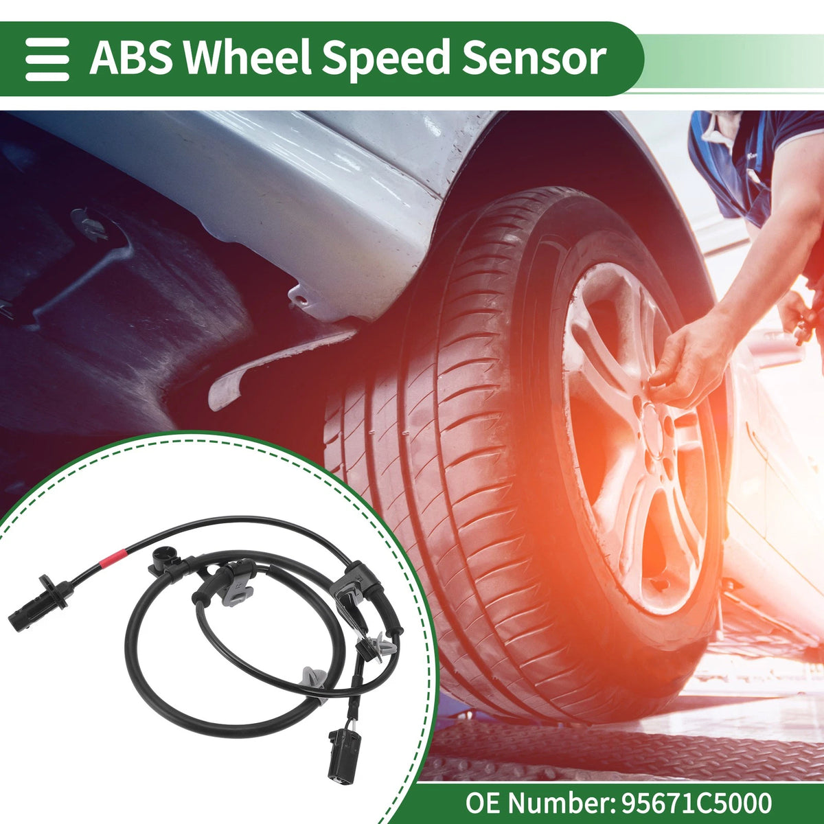 ABS Wheel Speed Sensor No. 95671C5000 for Kia Sorento (2015–2023)