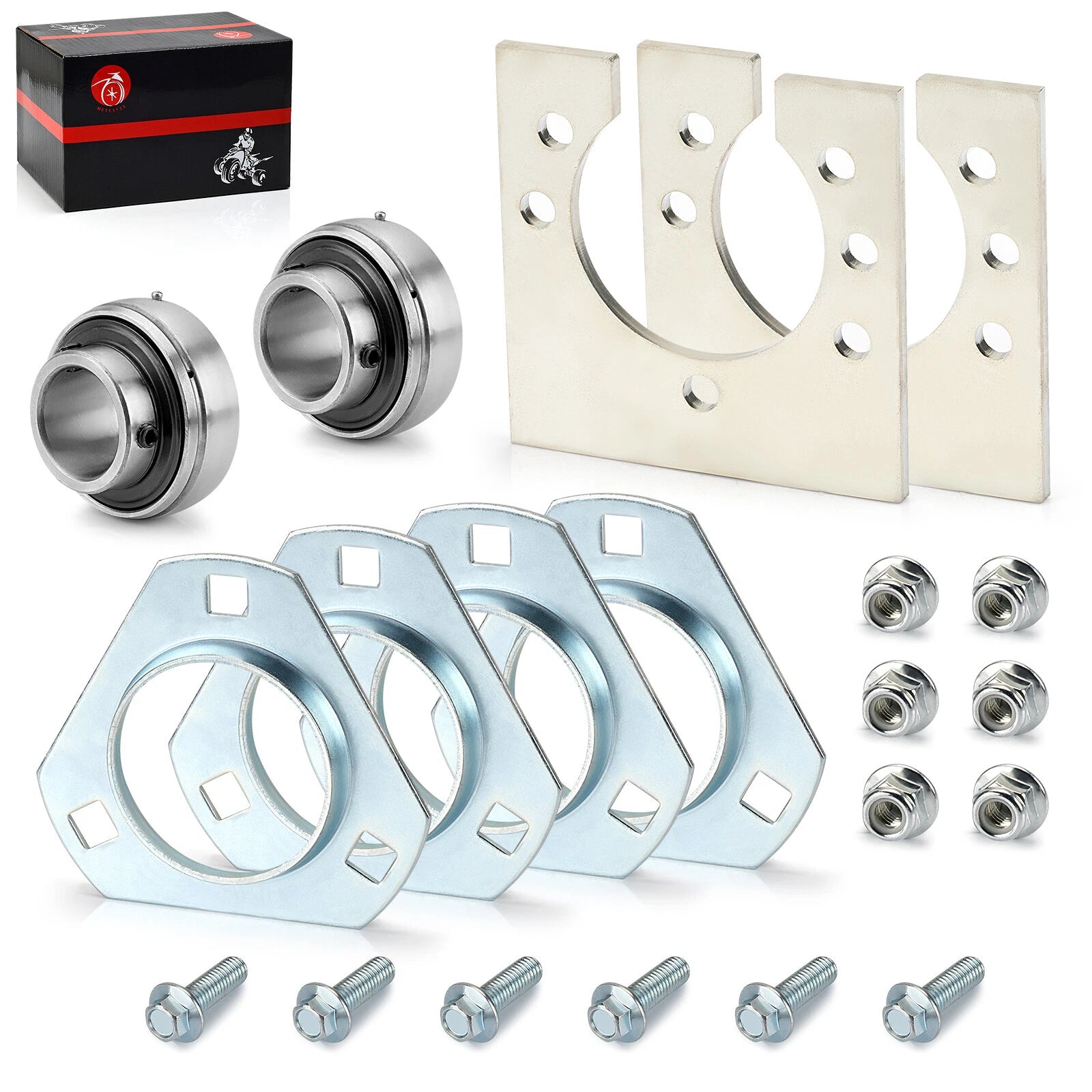 1" Go-Kart Live Axle Bearing Kit (3-Hole) for Go Kart Mini Bike