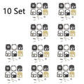 Set of 10 Carburetor Gasket Repair Kit for Zama C1S-M8 C1S-M9 C1S-M12 C1S-M13 RB-10