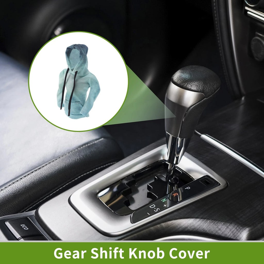 Gear Shift Knob Cover for Universal Fit (1 Pc) - Blue Polyester 6.3"x5.12"