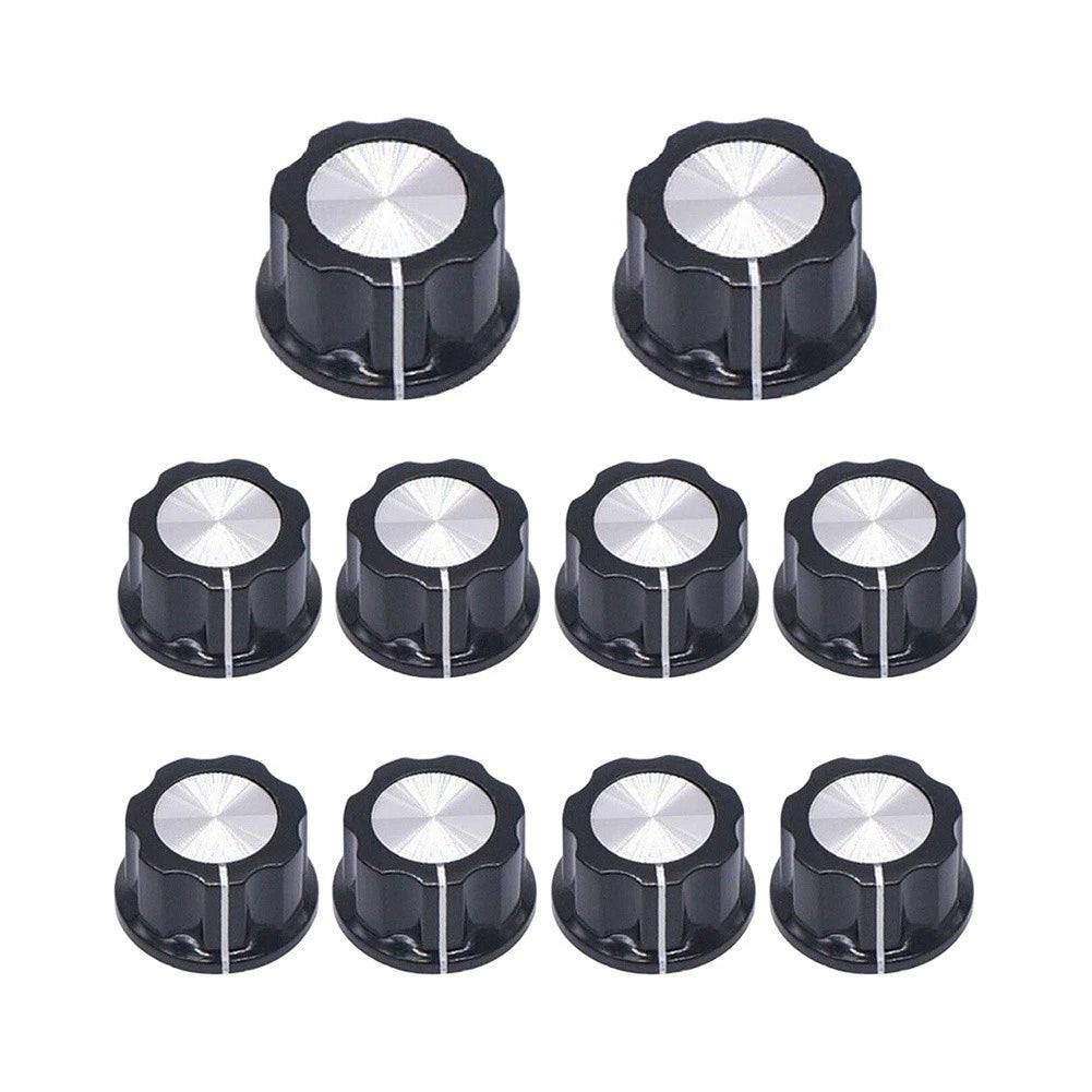 Pack of 10 6mm Dia Shaft Knobs for Top