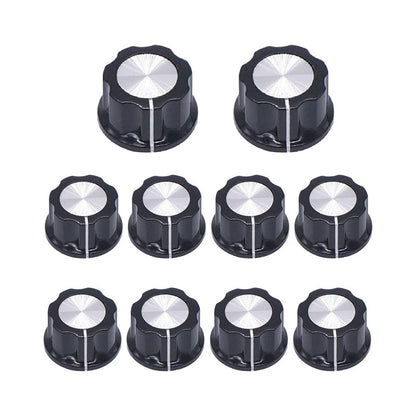 Pack of 10 6mm Dia Shaft Knobs for Top