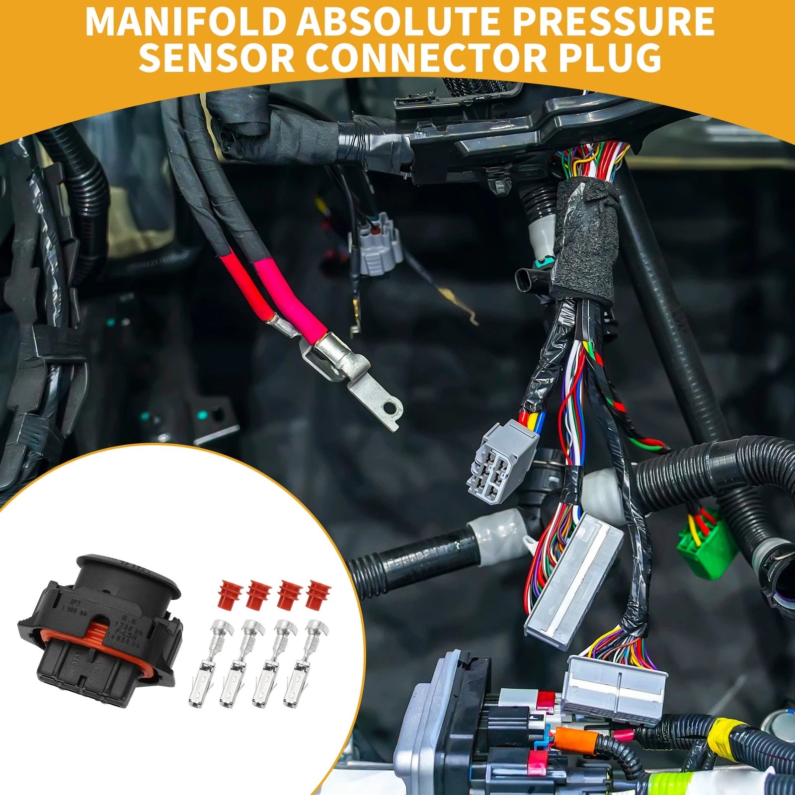 4 Pin MAP Sensor Connector Plug for Chevrolet (2007–2017)
