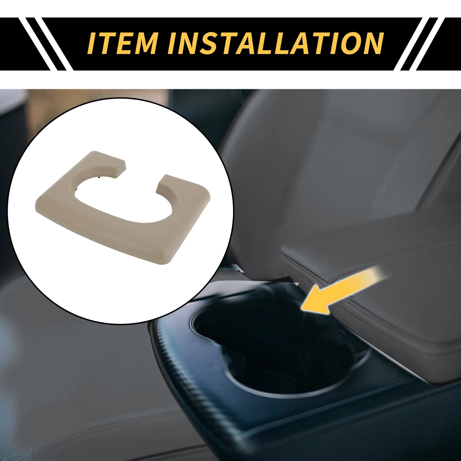 Center Console Cup Holder Pad for Ford F-150 (2004–2014) Brown