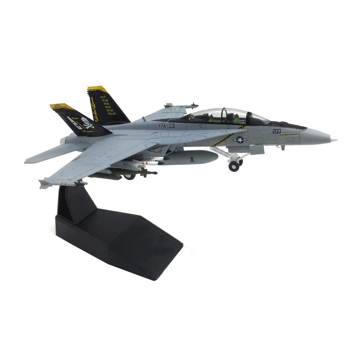 F/A-18B Alloy Fighter Aircraft Model for American Military (1:100 Scale)