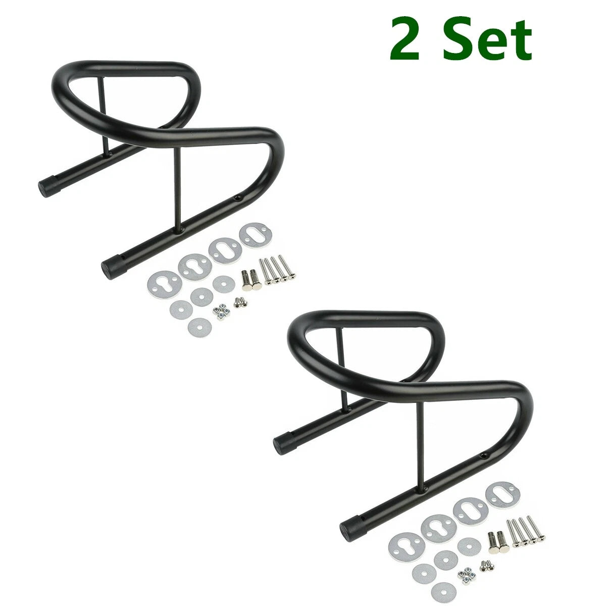 2X 6.5" Wide Tire Wheel Chock Quick Release Mount Hardware Kit