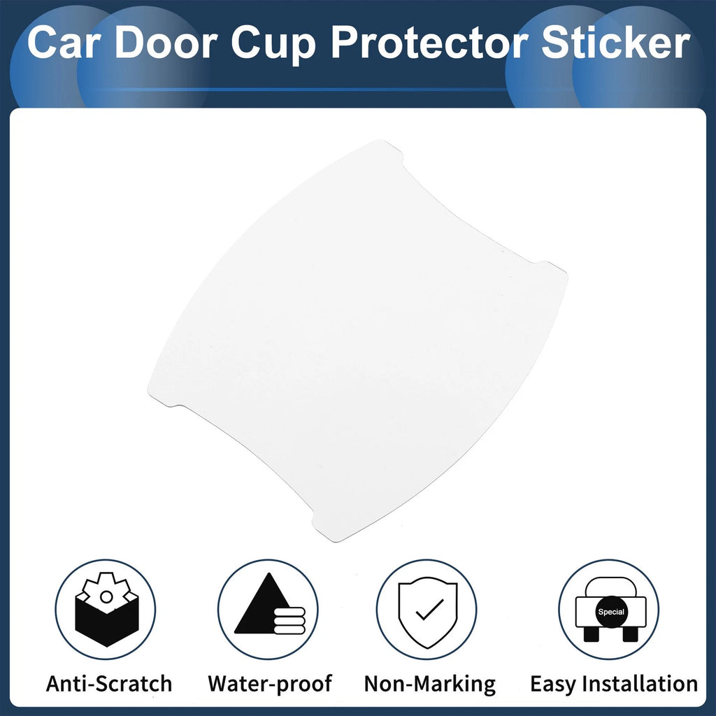 Car Door Handle Scratch Protector for Universal Fit (90x100mm) Matte White