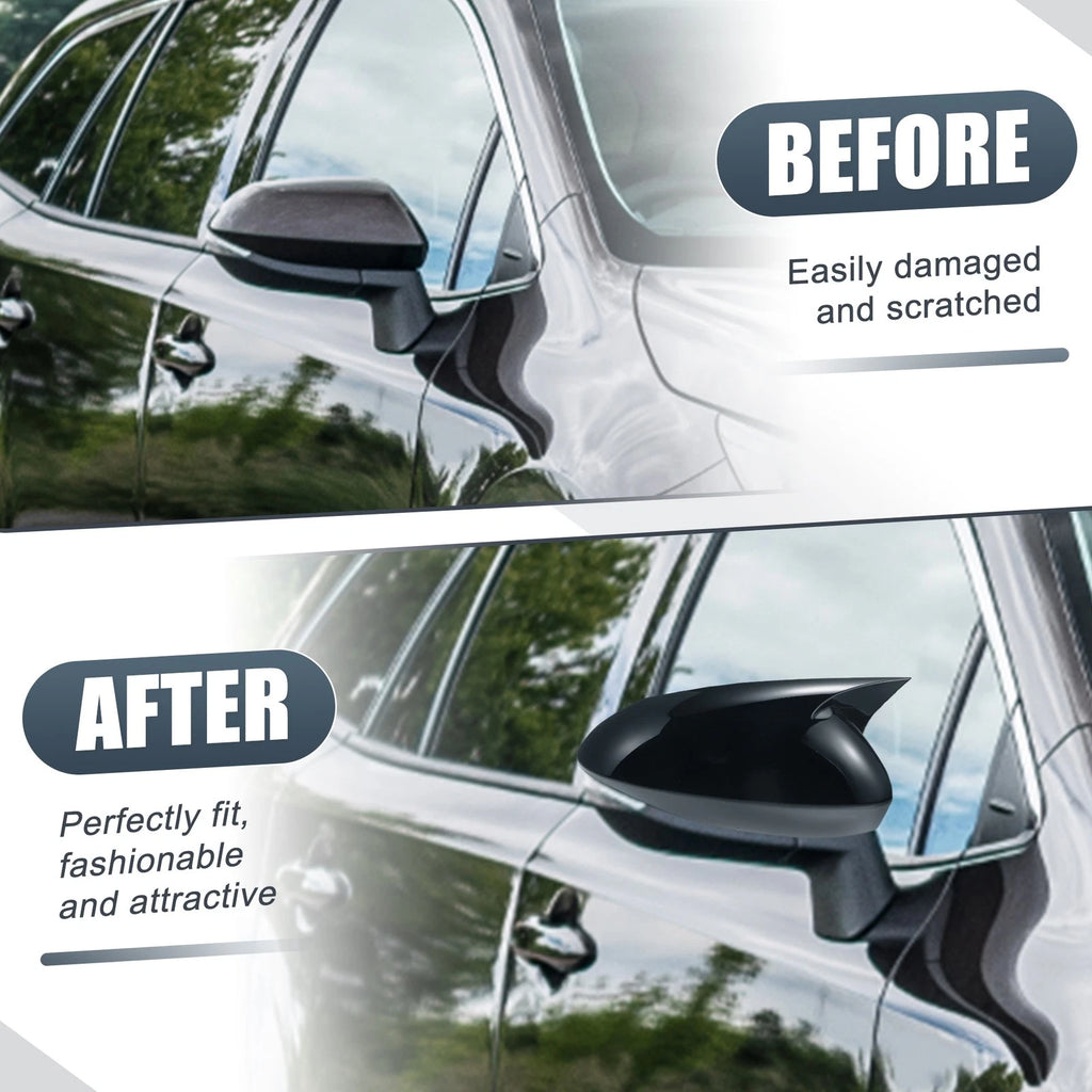 Rearview Mirror Cover Overlay Gloss Black Pair for Toyota Corolla (2020–2023)