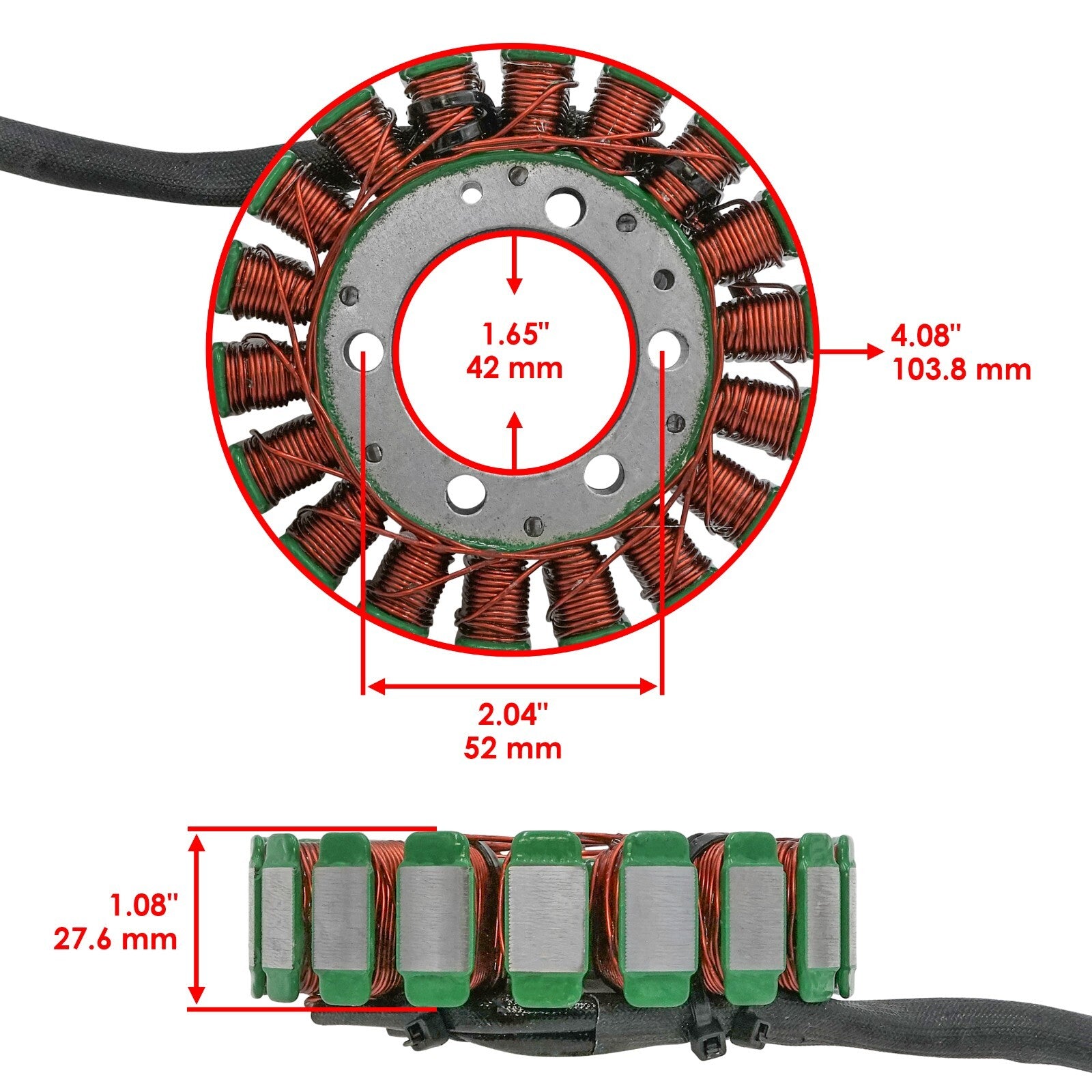 Caltric Stator Replacement for Kawasaki ER-6N ER650C (2009–2010)