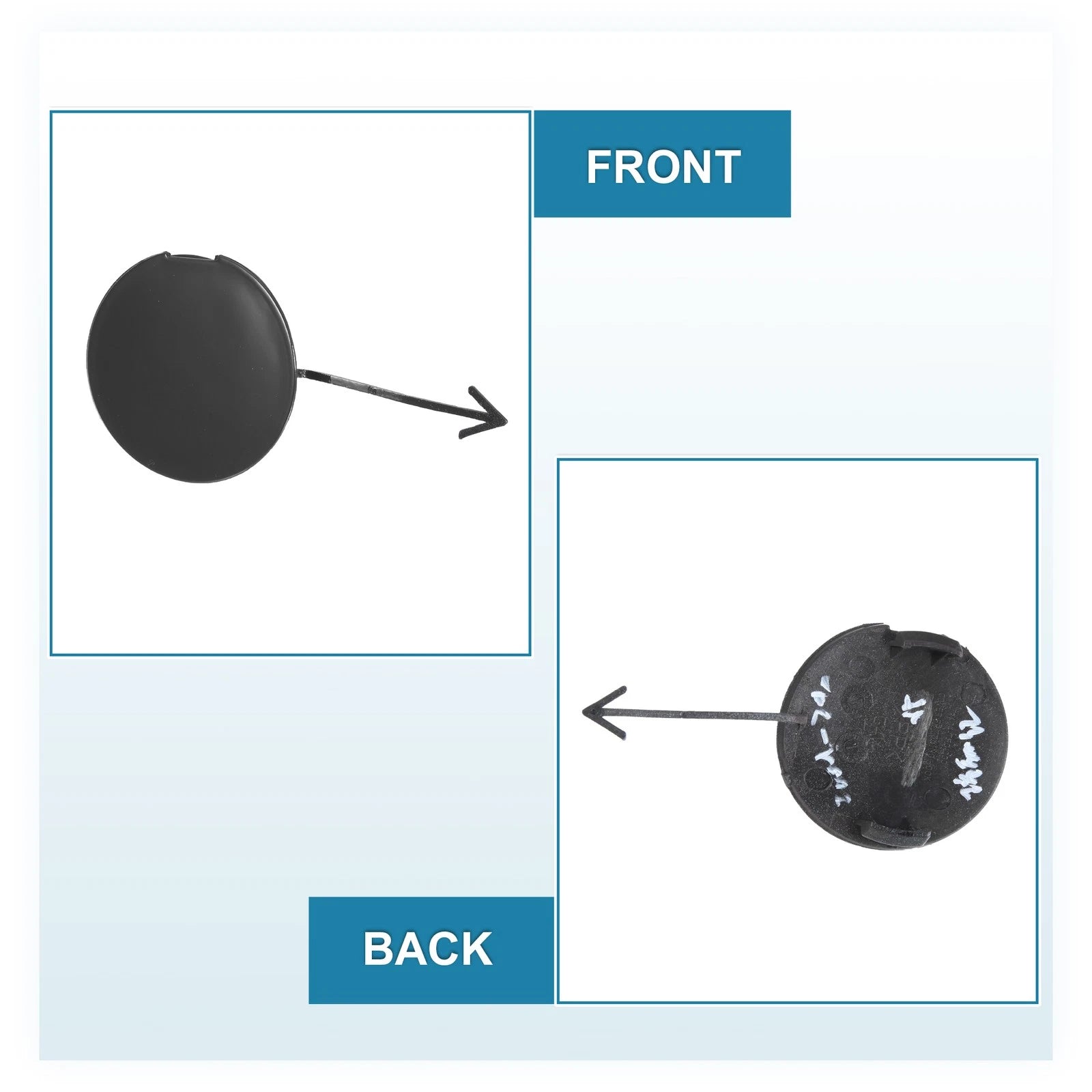 Front Tow Hook Cover Cap Replacement for Honda Fit (2008–2010) Matte Black