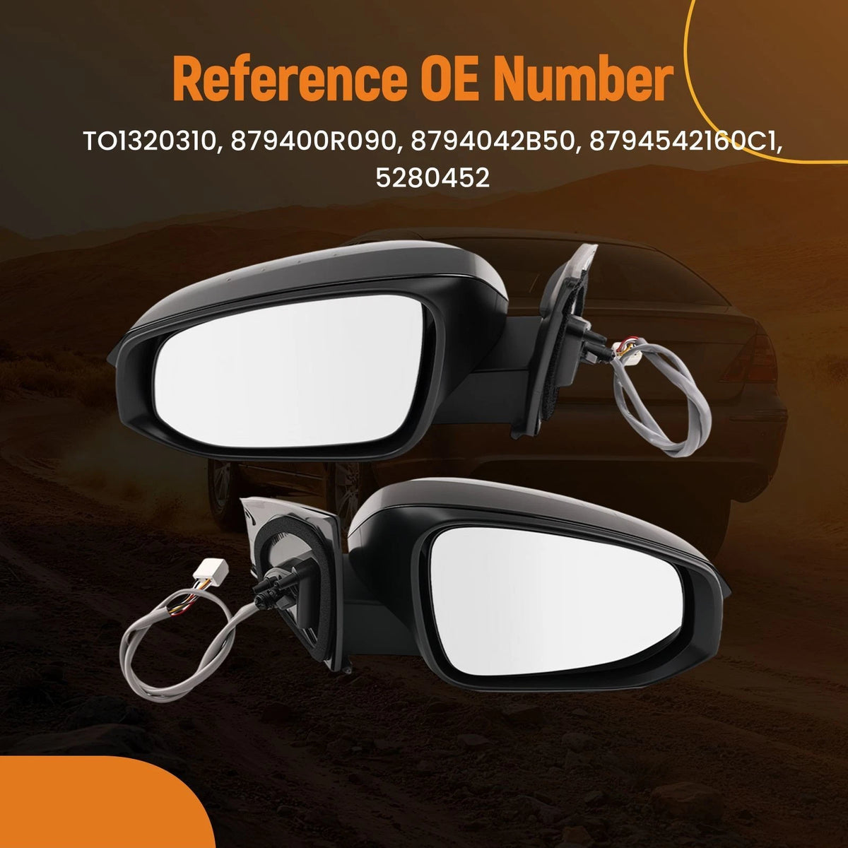 Power Heated Side Mirror for Toyota RAV4 (2013–2014) TY124ELS TY124ERS