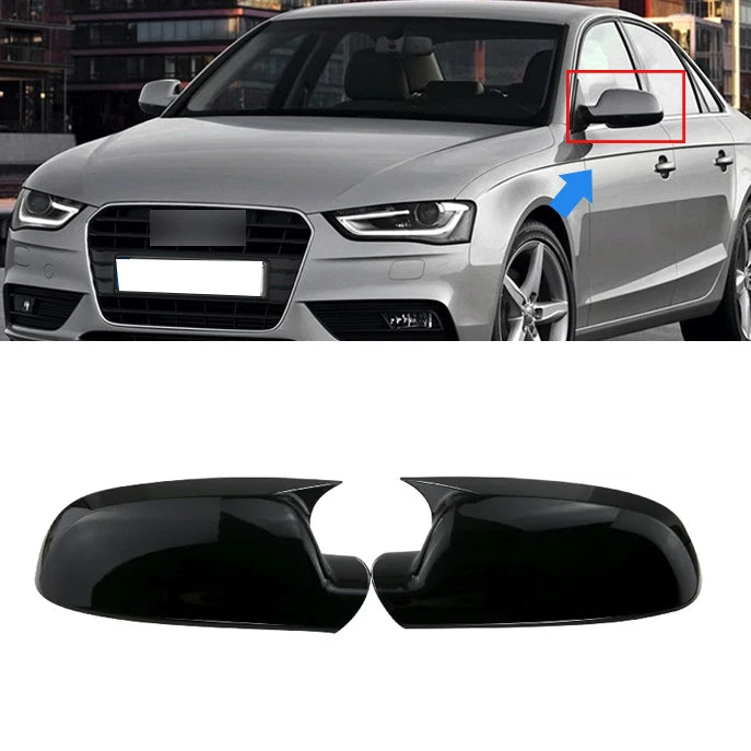 Gloss Black Side Mirror Cap Cover for Audi A3/S3 8P, A4/S4 8B8